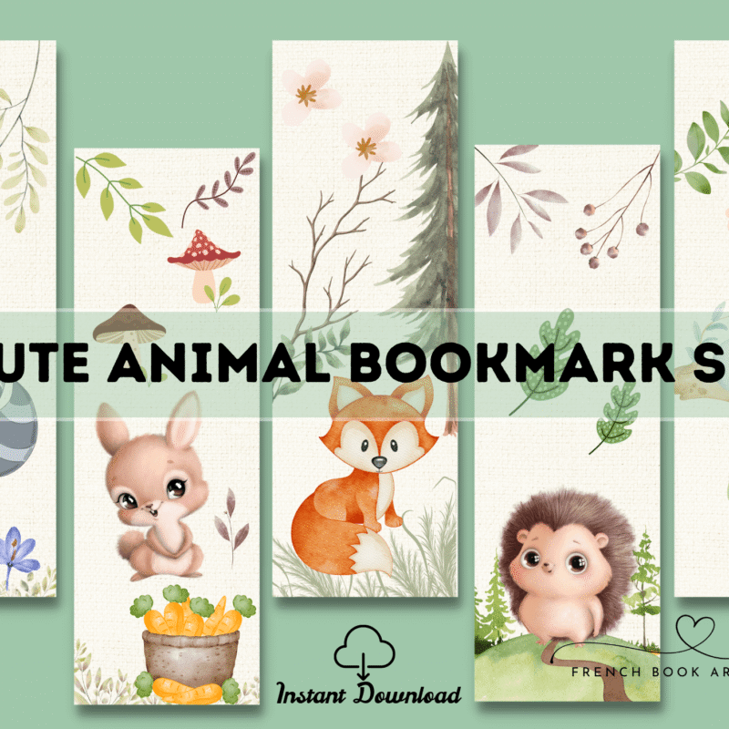 Printable Illustrated Bookmarks Set