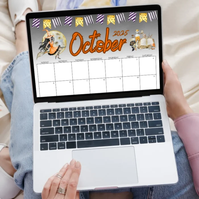 Halloween October 2025 Calendar Editable