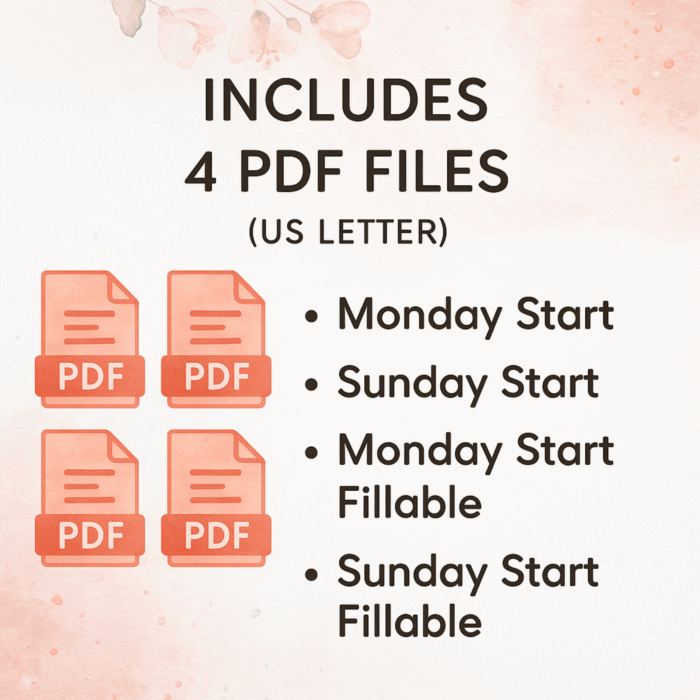 2025-2026 Academic Year Calendar Printable - Fillable PDF for Students & Teachers - Image 11