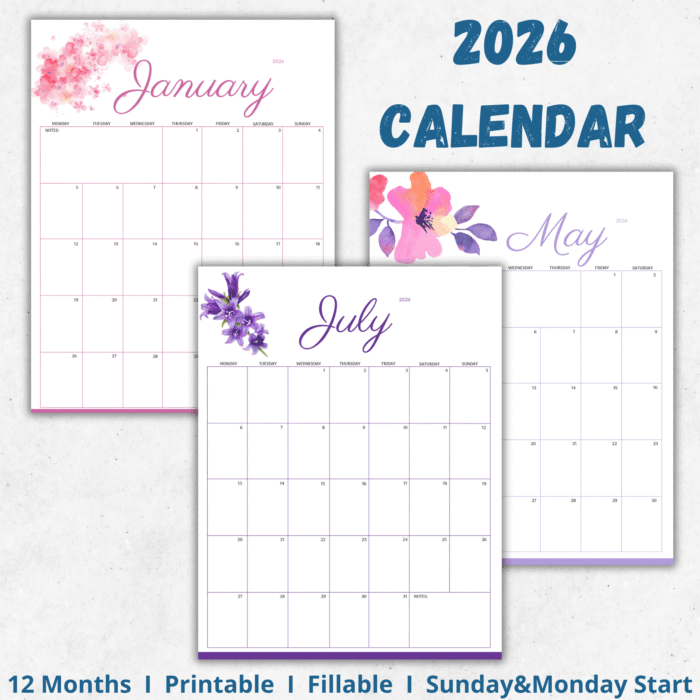 Printable 2026 Calendar