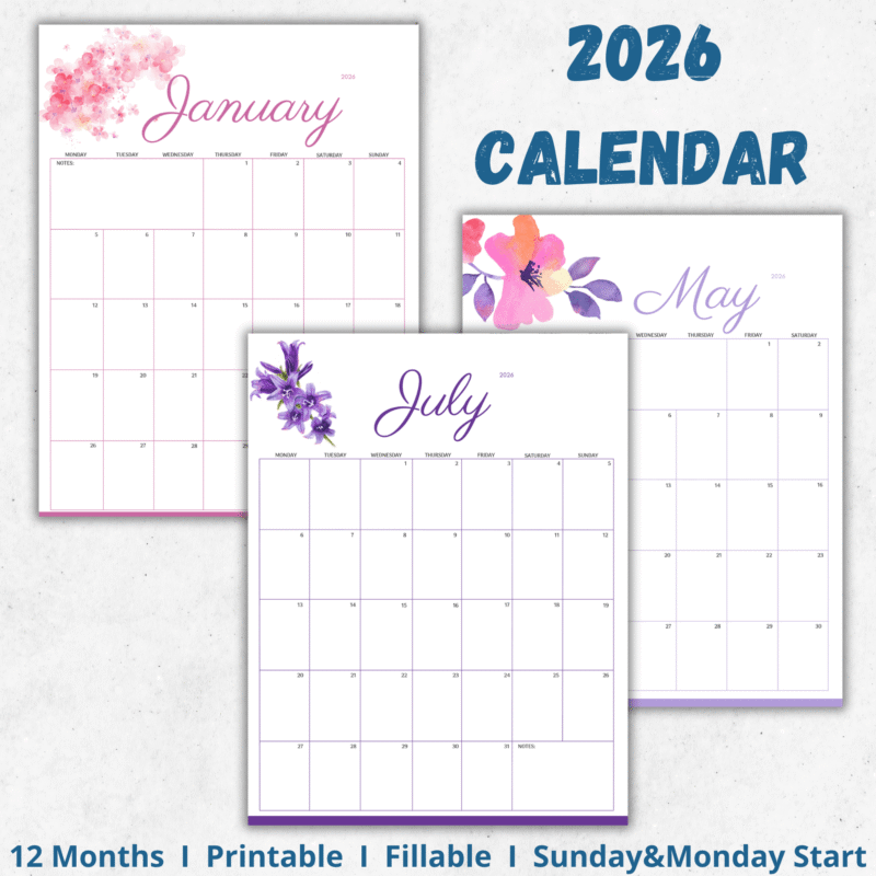 Printable 2026 Calendar