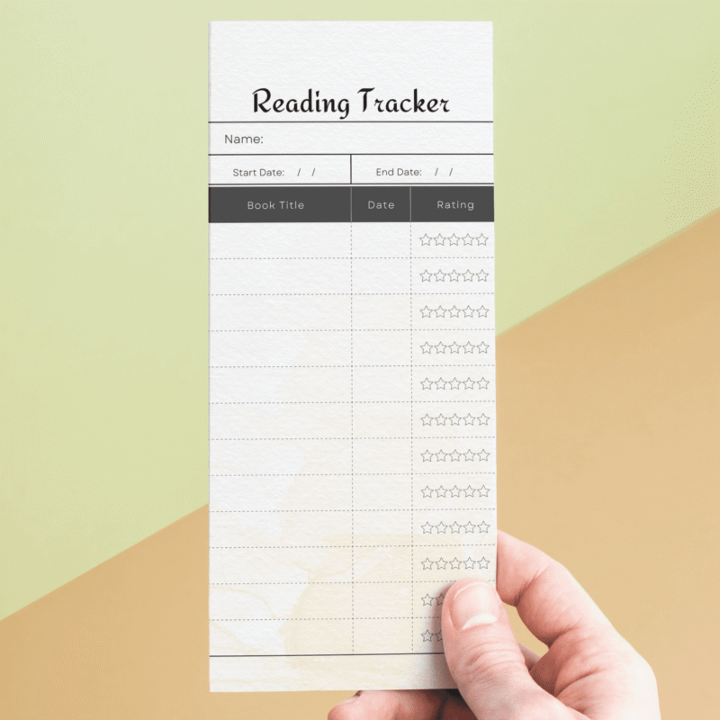 Reading Tracker Bookmark, Printable
