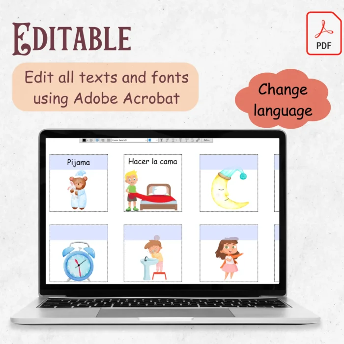 600+ Visual Routine Cards for Kids with Editable Daily Charts - Image 9