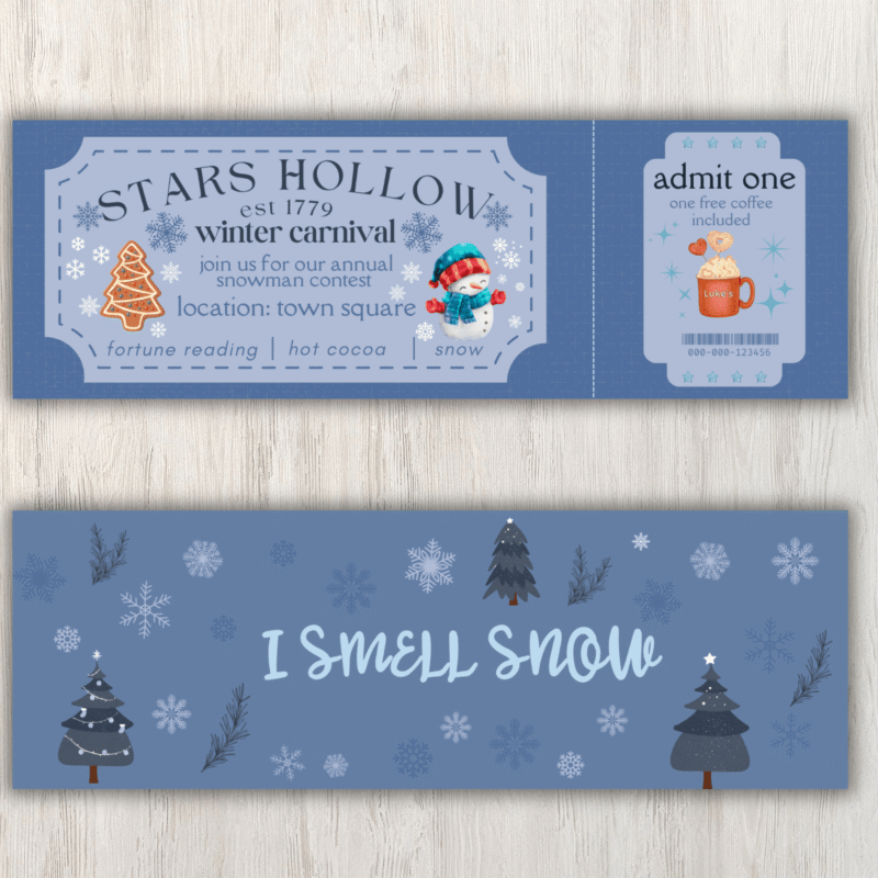 Stars Hollow Winter Carnival Bookmark