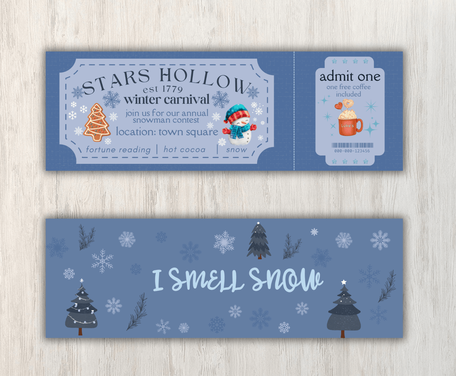 Stars Hollow Winter Carnival Bookmark