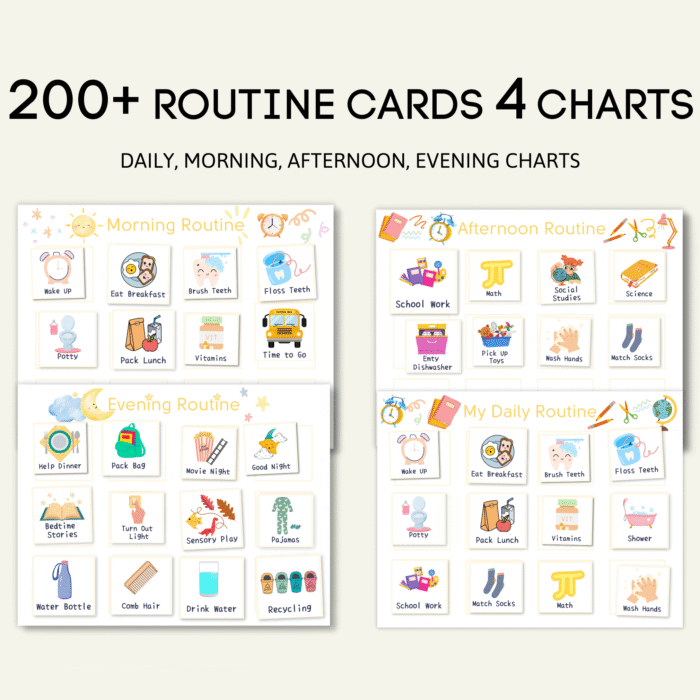 200+ Daily Routine Cards with 4 Charts - Image 3