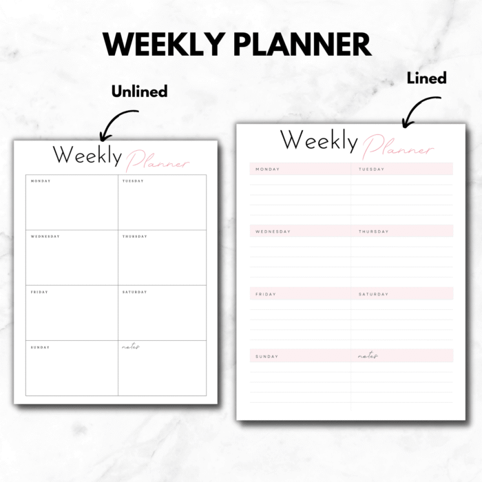 Printable Student Planner, Daily, Weekly, Monthly & Hourly Schedule - Image 3