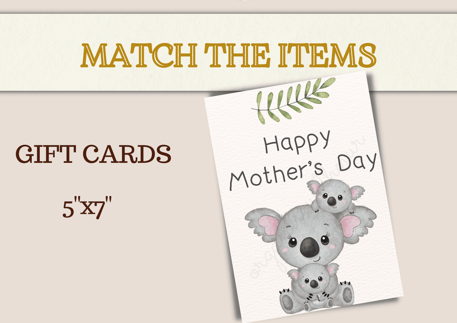 Printable Koala Themed Mother's Day Gift Tag - Image 4