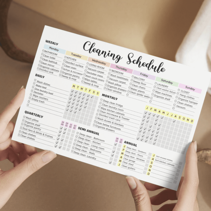 Editable Cleaning Checklist, Cleaning Schedule - Image 4