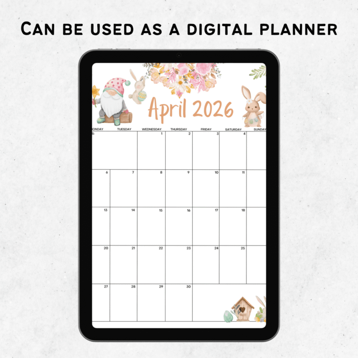 Printable 2026 Calendar | Editable Fillable PDF Monthly Planner - Image 5