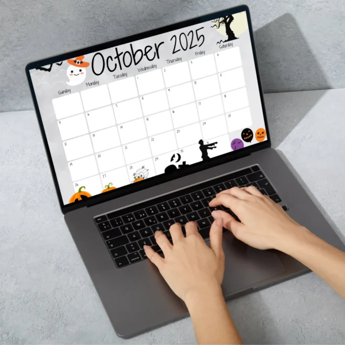 October 2025 Halloween Themed Calendar