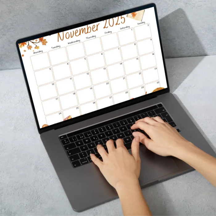 Editable November 2025 Squirrel Calendar