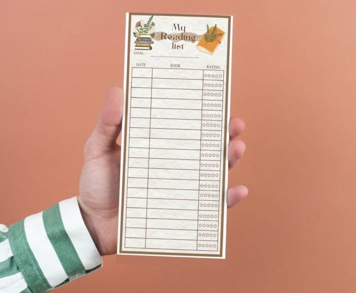 My Reading List Bookmark