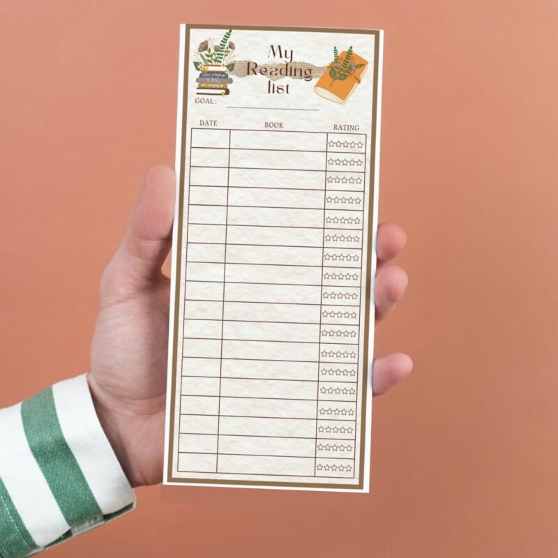 My Reading List Bookmark