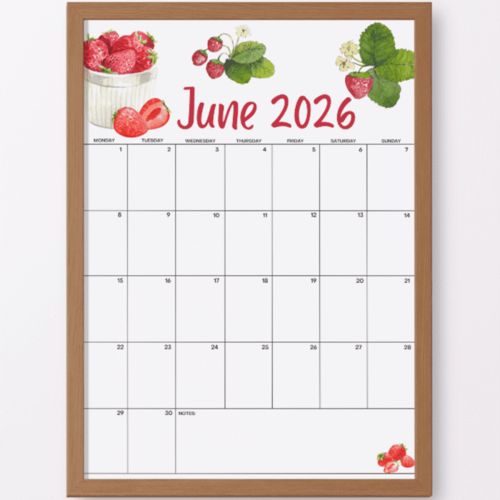 2025 june calendar on the wall