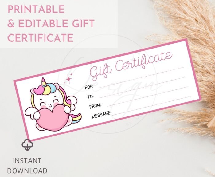 Unicorn Gift Certificate