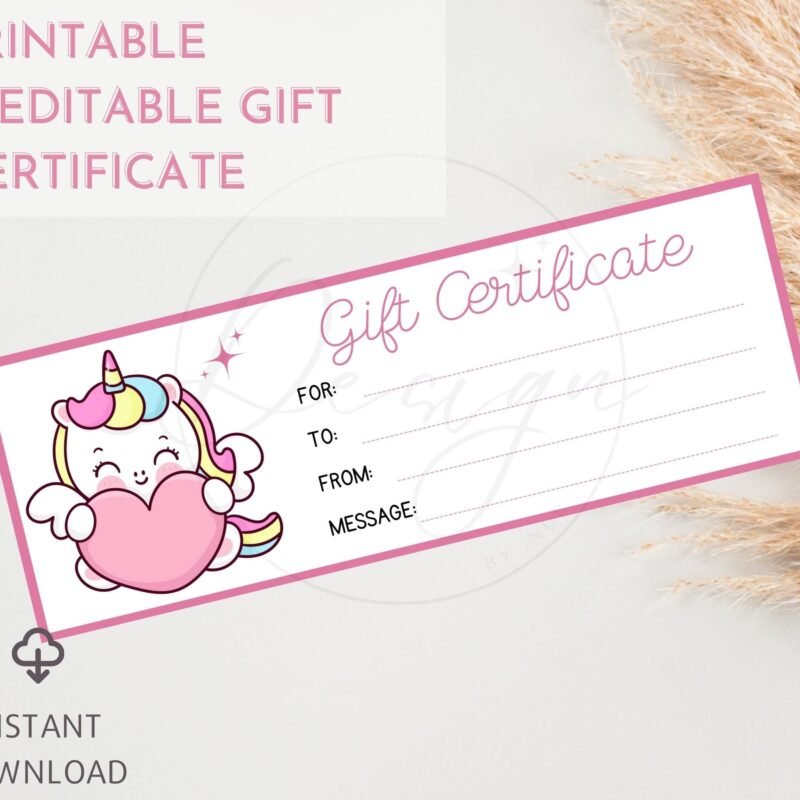 Unicorn Gift Certificate