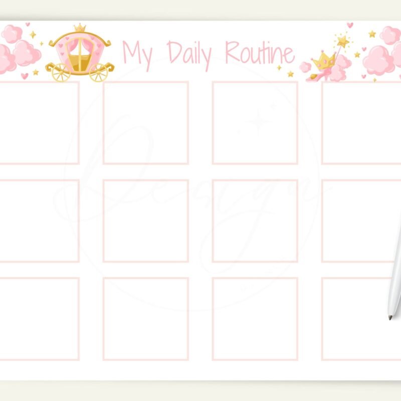Daily Routine Chart for Little Princesses