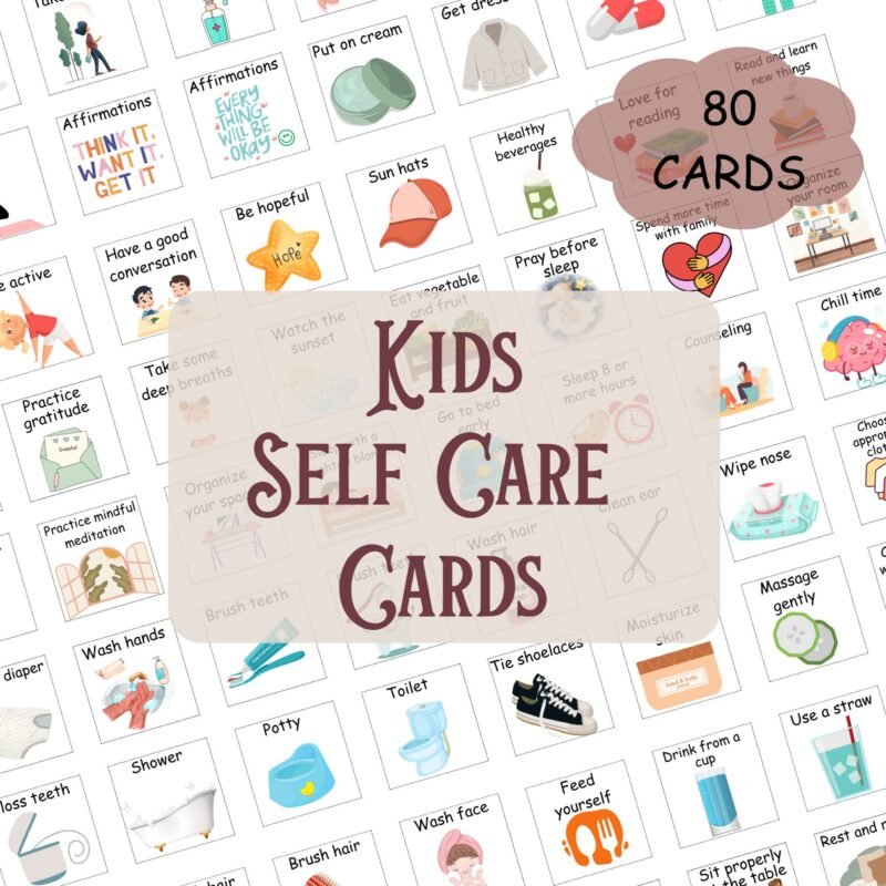Kids Daily Self Care Cards