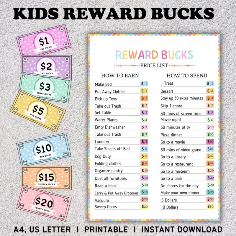 Kids Reward Bucks