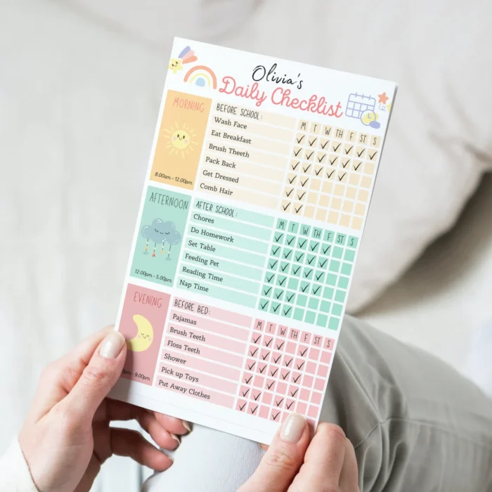 Kids Daily School Checklist, Responsibility Chart, To Do List - Image 4