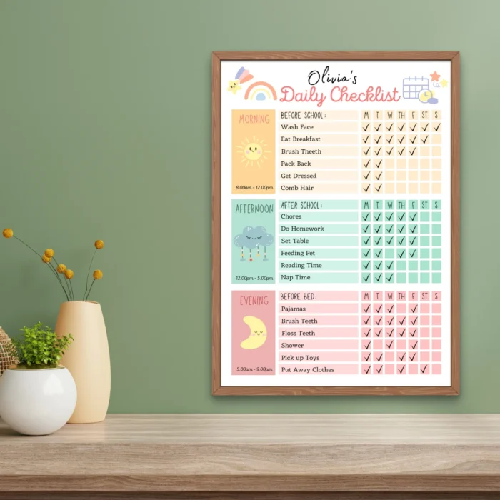 Kids Daily School Checklist, Responsibility Chart, To Do List - Image 7