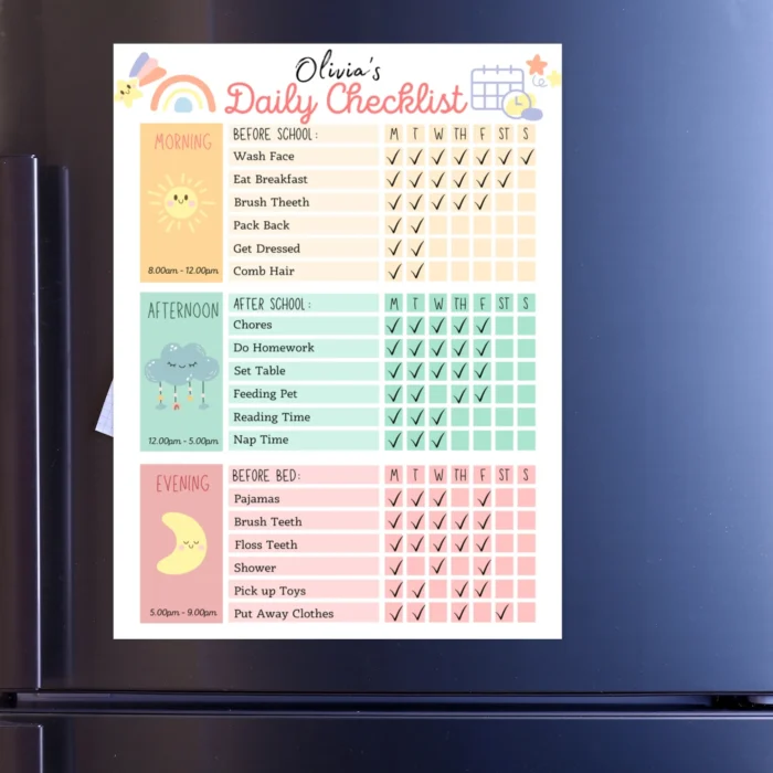 Kids Daily School Checklist, Responsibility Chart, To Do List - Image 8