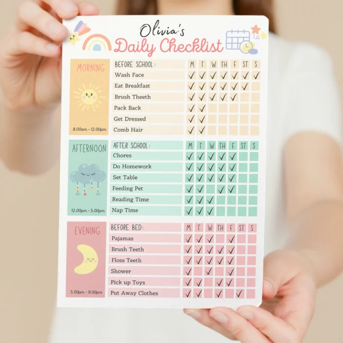 Kids Daily School Checklist, Responsibility Chart, To Do List - Image 2