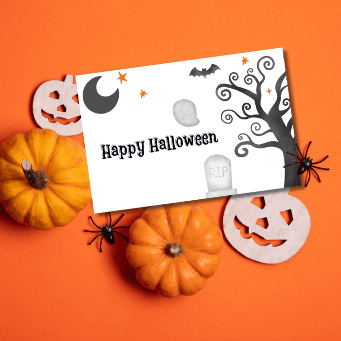 Cute Printable Halloween Greeting Card - Image 2