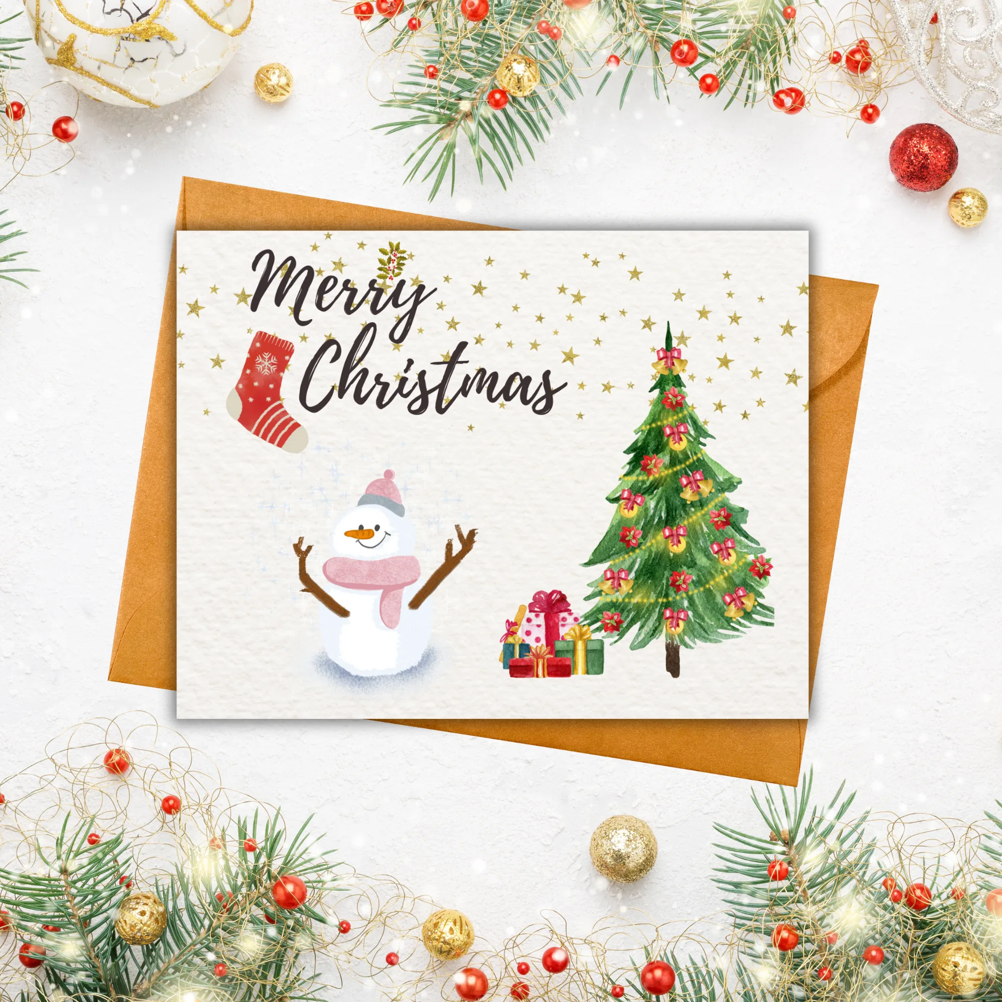Watercolor Christmas Card