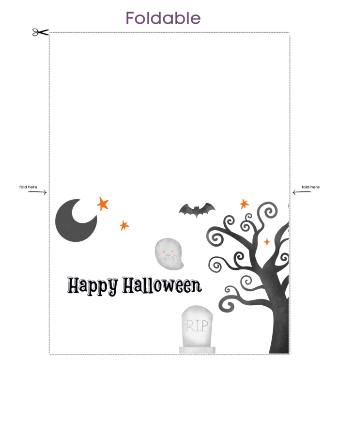 Cute Printable Halloween Greeting Card - Image 8