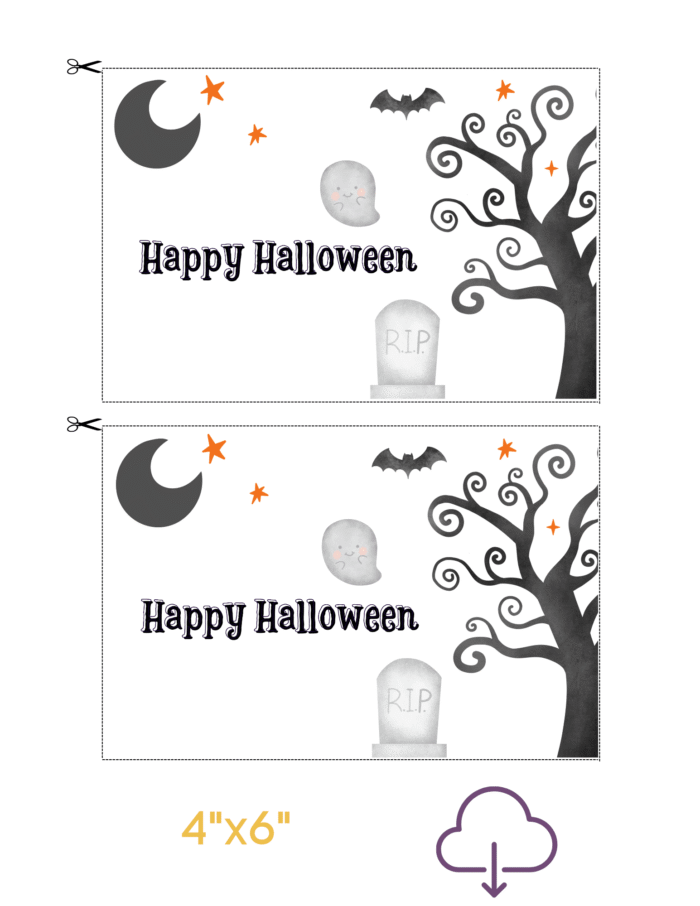 Cute Printable Halloween Greeting Card - Image 9