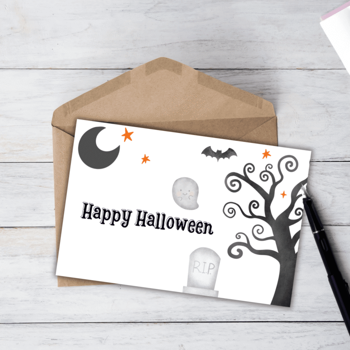 Cute Printable Halloween Greeting Card