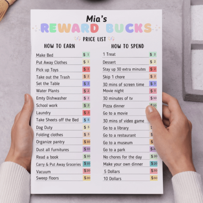 Printable Kids Reward Bucks, Reward Chart System for Kids - Image 8