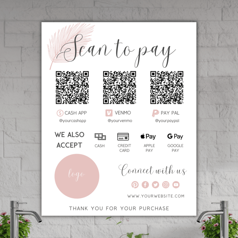 QR Code Payment Sign for Small Businesses
