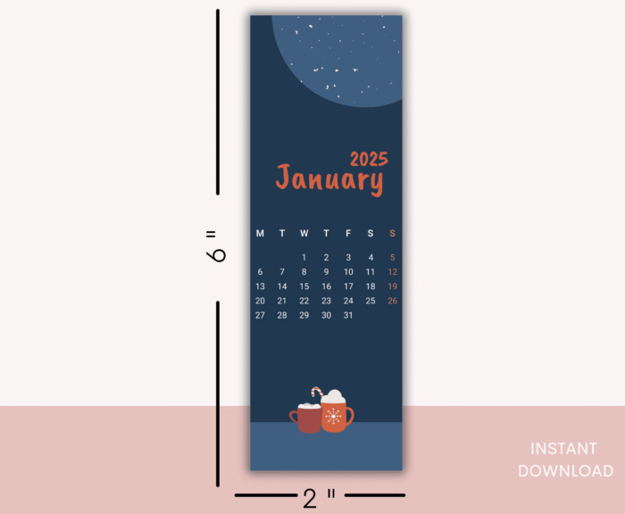 2025 Printable Calendar Bookmarks Set - Image 5