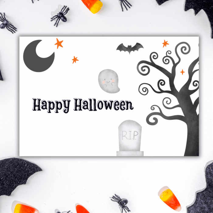 Cute Printable Halloween Greeting Card - Image 6