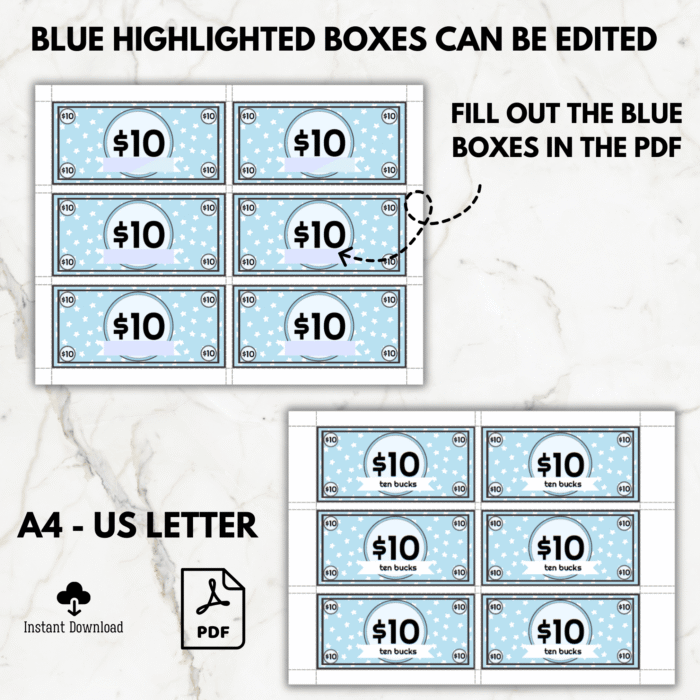 Printable Kids Reward Bucks, Reward Chart System for Kids - Image 5