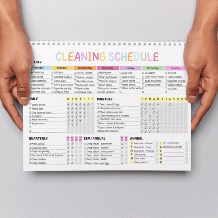 Cleaning Schedule, Printable, Editable - Image 4