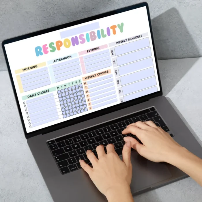 Fillable Responsibility Chore Chart for Kids