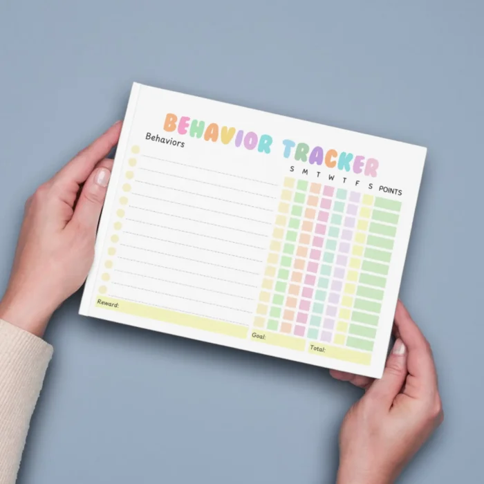 Kids Behavior Chart Printable | Daily Behavior Tracker for Kids | Editable Reward Chart | Instant Download A4 & US Letter | Positive Parenting Tool