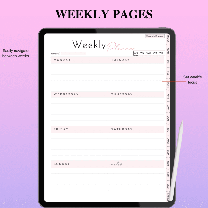 Digital Student Planner for GoodNotes & Notability - Image 5