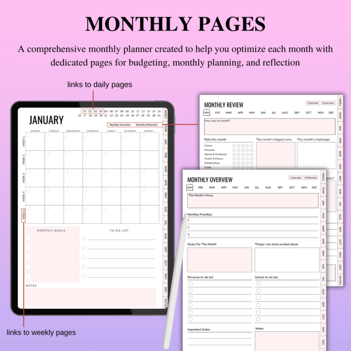Digital Student Planner for GoodNotes & Notability - Image 6