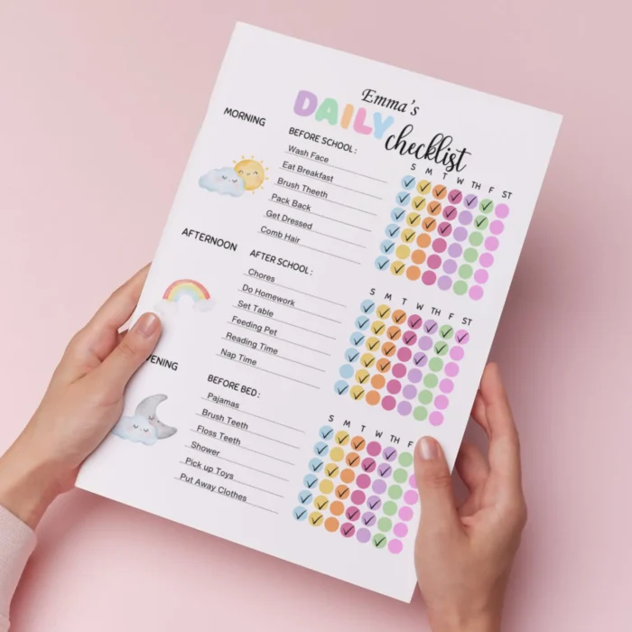 Kids Daily School Checklist
