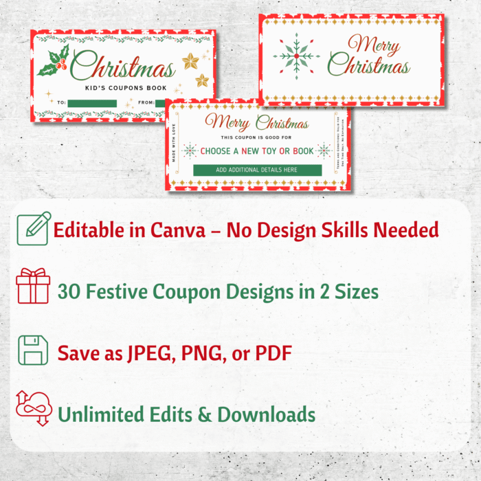 Kids Christmas Coupon Book - Image 3
