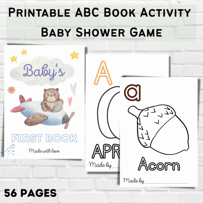 Printable ABC Book for Baby Shower