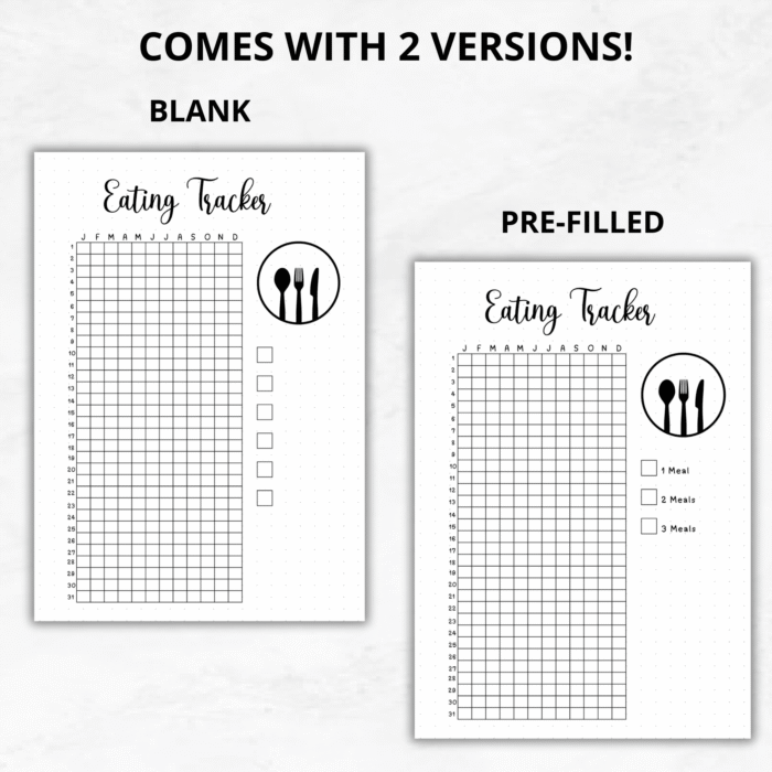 Printable Eating Tracker, Daily Food Log - Image 3