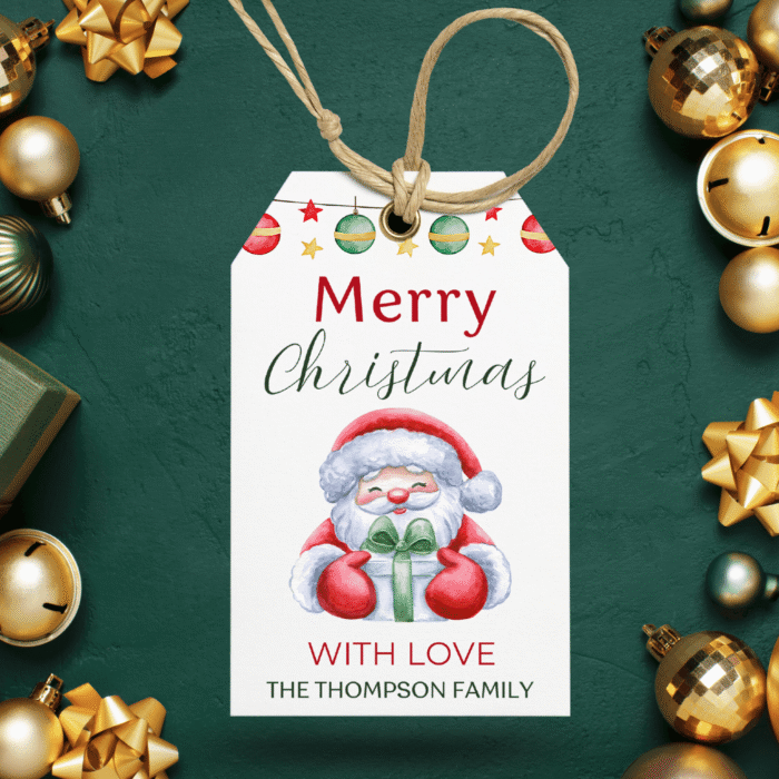 Christmas Gift Tag Template, Editable - Image 2
