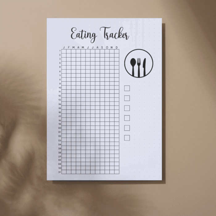 Printable Eating Tracker, Daily Food Log - Image 4