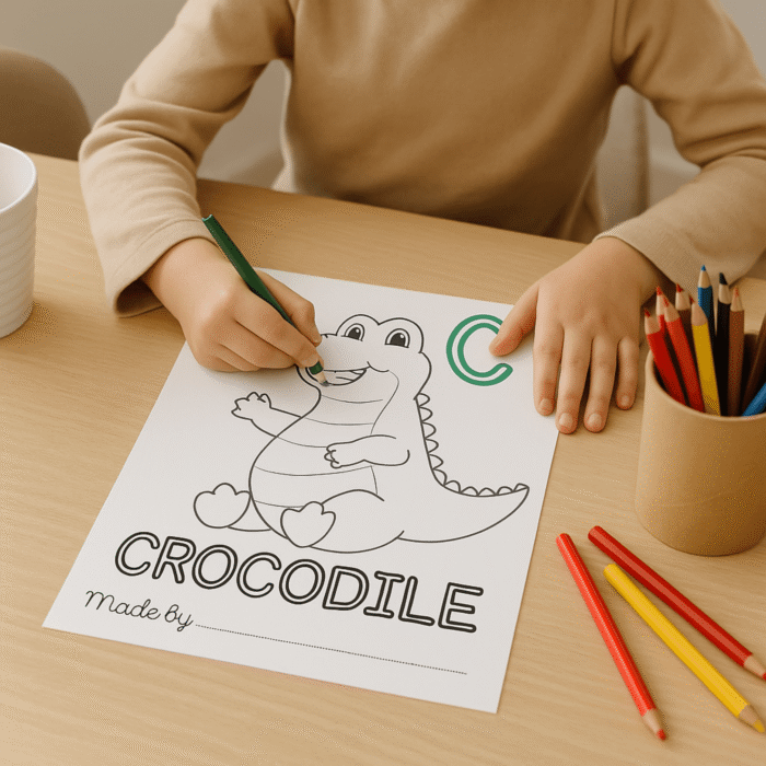 Printable ABC Book for Baby Shower ? 56 Pages A to Z Coloring & Writing Activity - Image 6